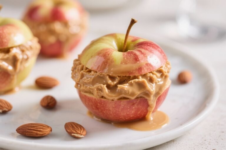 Almond Butter Stuffed Apples – A Cozy, Crunchy Snack
