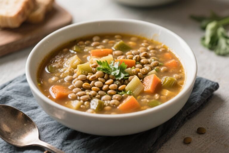Easy Lentil Vegetable Soup – Comforting, Healthy, and Weeknight-Friendly