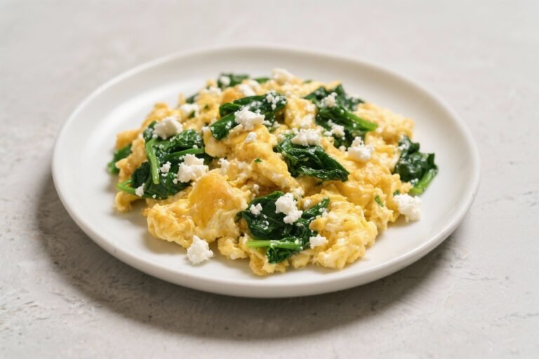 Spinach & Feta Egg Scramble – Simple, Savory, and Ready in Minutes