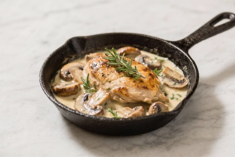 Creamy Mushroom & Thyme Chicken Skillet – Cozy, Weeknight-Friendly Comfort