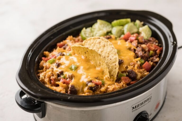 Cheesy Taco Crockpot Dump Dinner – Easy, Comforting, and Family-Friendly