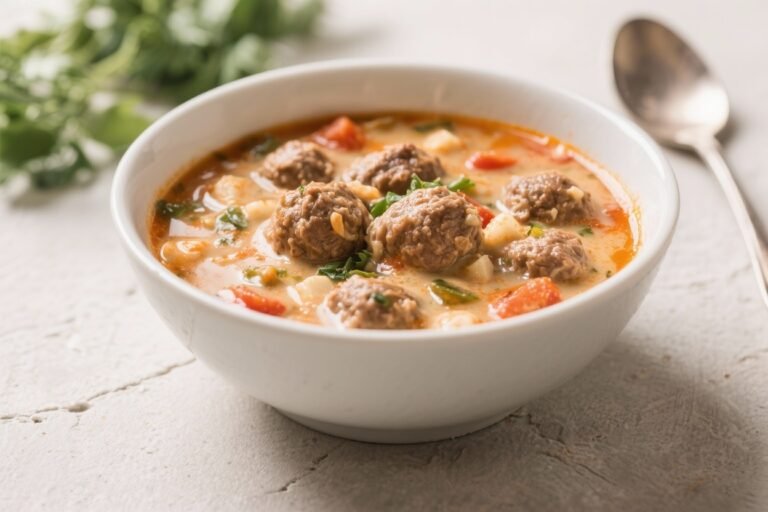 Dump and Go Creamy Italian Meatball Soup – Cozy, Easy, and Weeknight-Friendly
