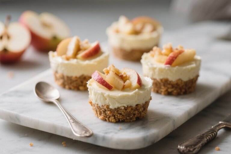 No-Bake Apple Cheesecake Cups (Vegan) – Creamy, Cozy, and Easy
