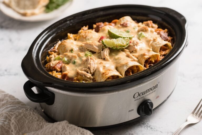 Crockpot Creamy Chicken Enchilada Dump Dinner – Easy, Comforting, and Crowd-Friendly