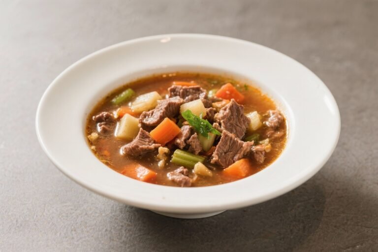 Quick Beef & Vegetable Soup – A Cozy, Weeknight Favorite