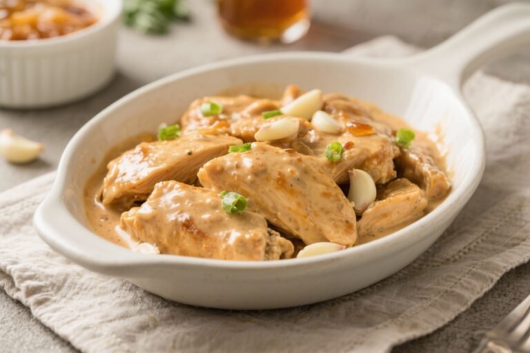 Dump and Go Creamy Honey Garlic Chicken – Easy, Comforting, and Weeknight-Friendly