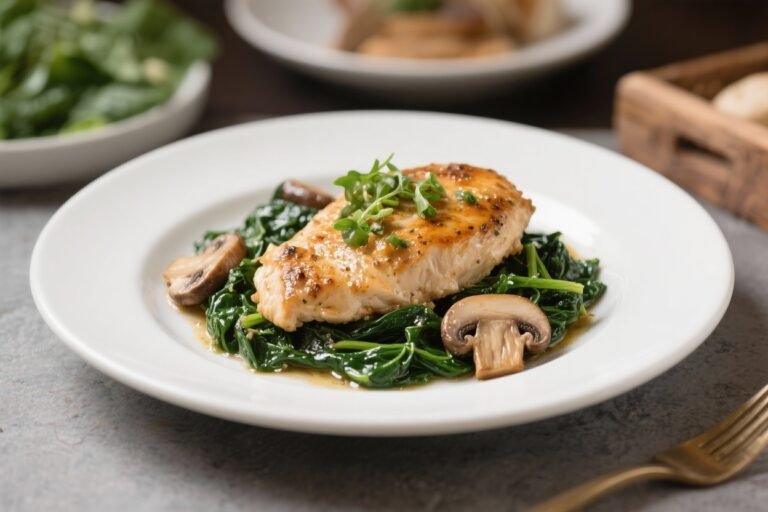 Spinach Mushroom Chicken – A Cozy, Skillet-Friendly Dinner