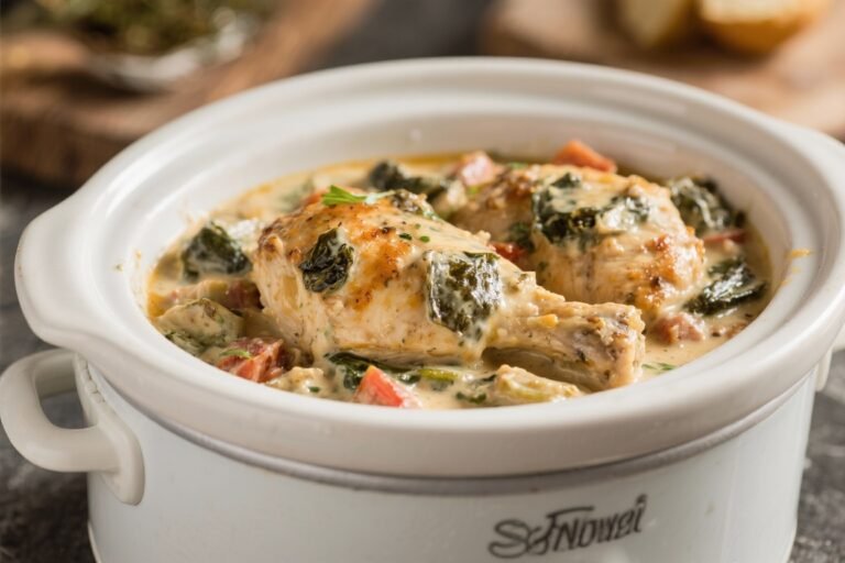 Slow Cooker Creamy Tuscan Chicken – Cozy, Comforting, and Simple