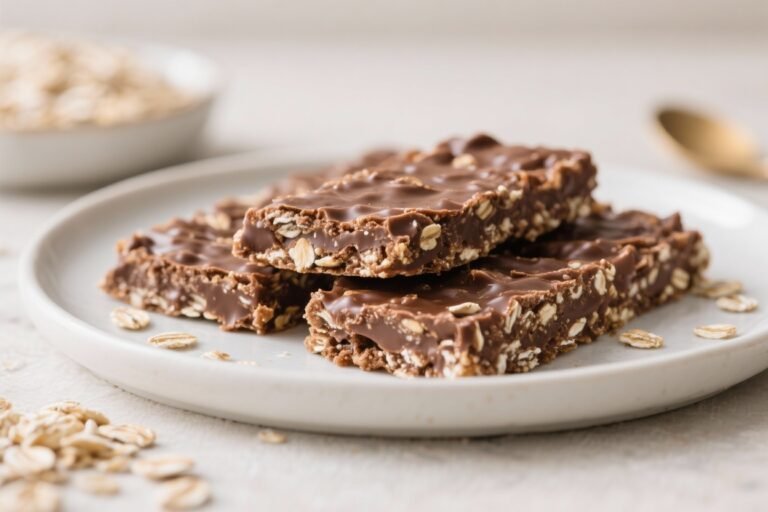 No-Bake Cocoa Oat Bars – Simple, Chewy, and Chocolatey