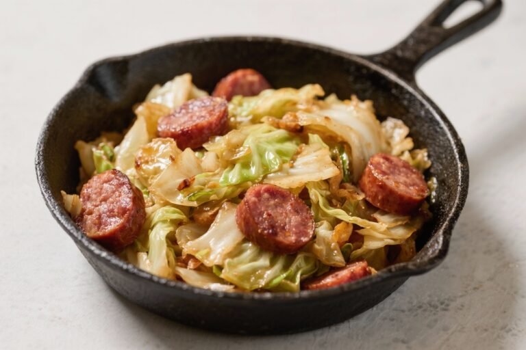 Cabbage & Sausage Skillet – A Cozy, One-Pan Weeknight Dinner
