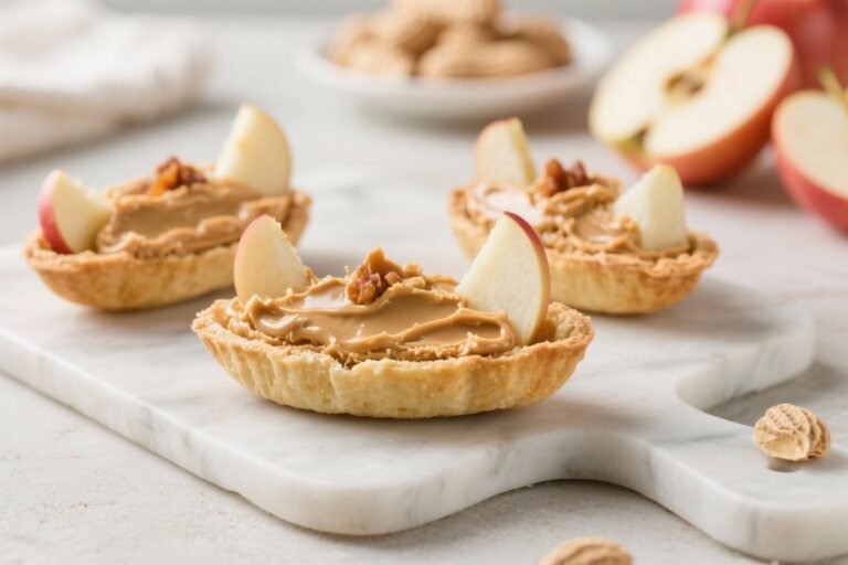 Fresh Apple & Peanut Butter Snack Boats – A Quick, Crunchy Pick-Me-Up