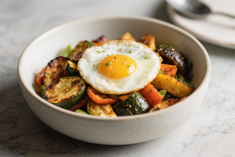 Roasted Veggie & Egg Bowl – A Simple, Satisfying Everyday Meal