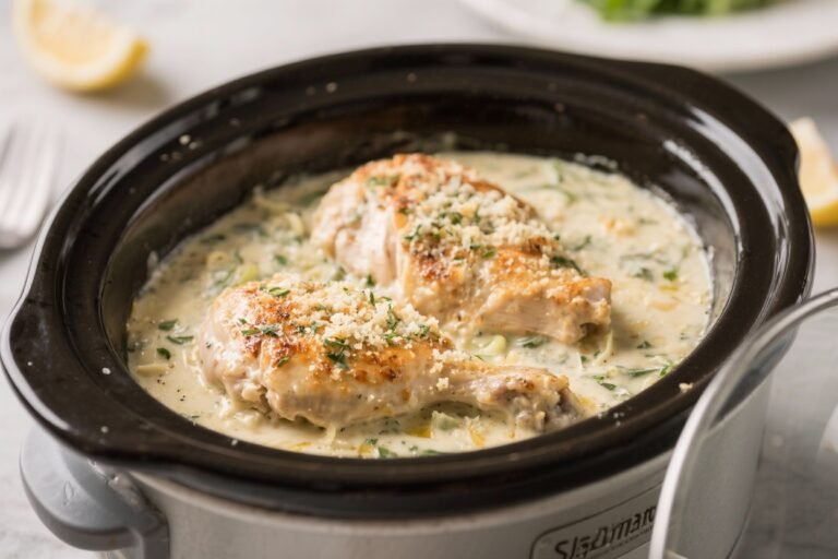 Crockpot Creamy Garlic Parmesan Chicken – Comforting, Simple, and So Satisfying
