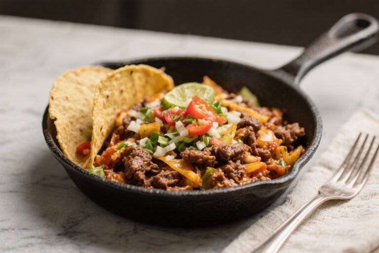 Low Carb Beef Taco Skillet – Fast, Flavorful, and Weeknight-Friendly
