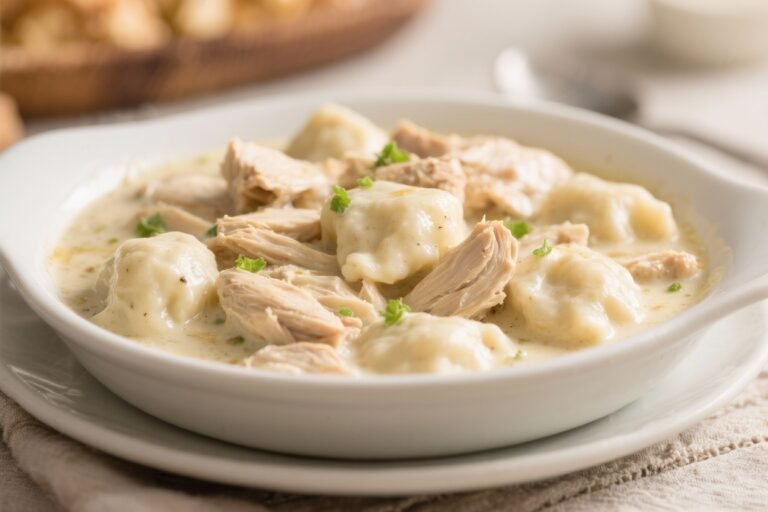 Dump and Go Creamy Chicken and Dumplings – Cozy Comfort With Minimal Effort