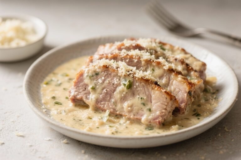 Dump and Go Creamy Garlic Parmesan Pork – Easy, Comforting, and Weeknight-Friendly