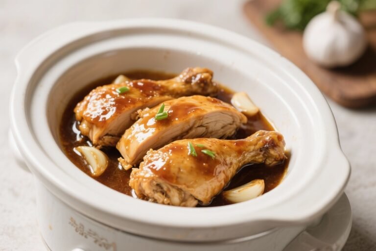 Honey Garlic Slow Cooker Chicken – Easy, Flavorful, and Family-Friendly