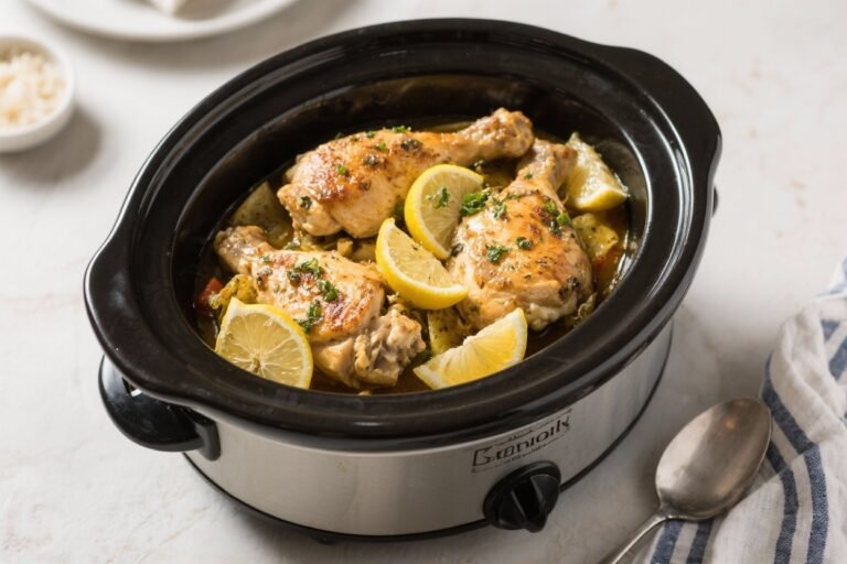 Crockpot Greek Lemon Chicken – Bright, Comforting, and Effortless