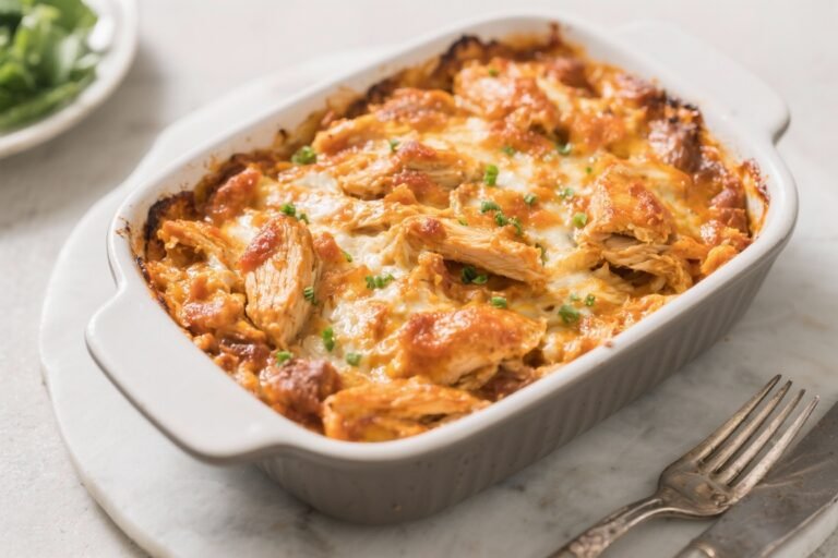 Low Carb Buffalo Chicken Casserole – Easy, Spicy, and Satisfying