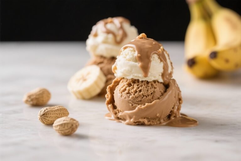 Peanut Butter Banana Ice Cream – Creamy, No-Churn Treat