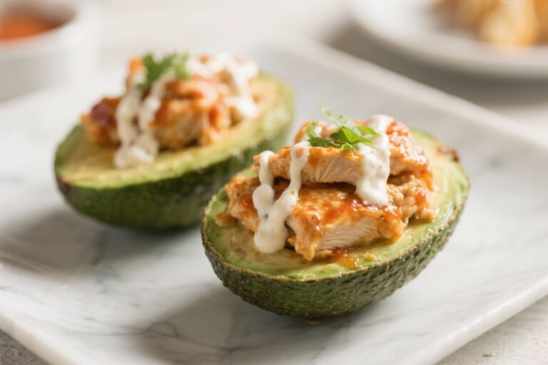 Buffalo Ranch Chicken Stuffed Avocados – A Bold, Creamy, Easy Meal