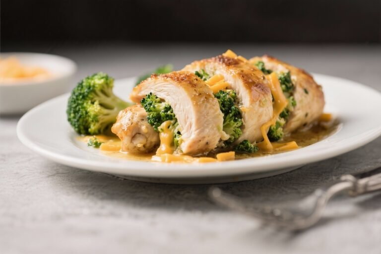 Broccoli & Cheddar Stuffed Chicken – A Cozy, Cheesy Weeknight Favorite