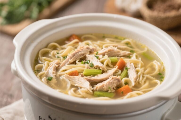 Crockpot Chicken Noodle Soup – Cozy, Simple, and Comforting