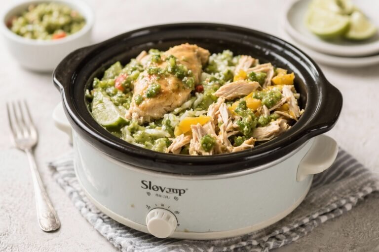 Slow Cooker Salsa Verde Chicken Dump Dinner – Easy, Flavorful, and Hands-Off