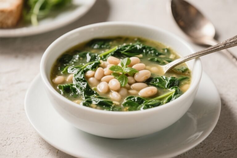 Protein-Packed White Bean Spinach Soup – Comforting, Simple, and Satisfying