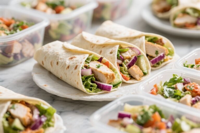 Greek Chicken Meal Prep Wraps – Fresh, Bright, and Easy