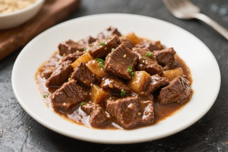 Dump-and-Go Savory Beef Tips – Tender, Comforting, and Effortless