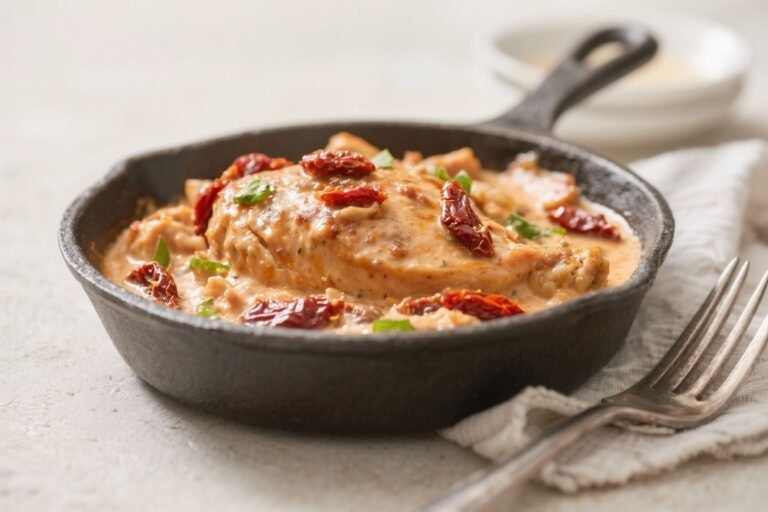 Dump and Go Creamy Sun-Dried Tomato Chicken – Simple, Comforting, and Weeknight-Friendly