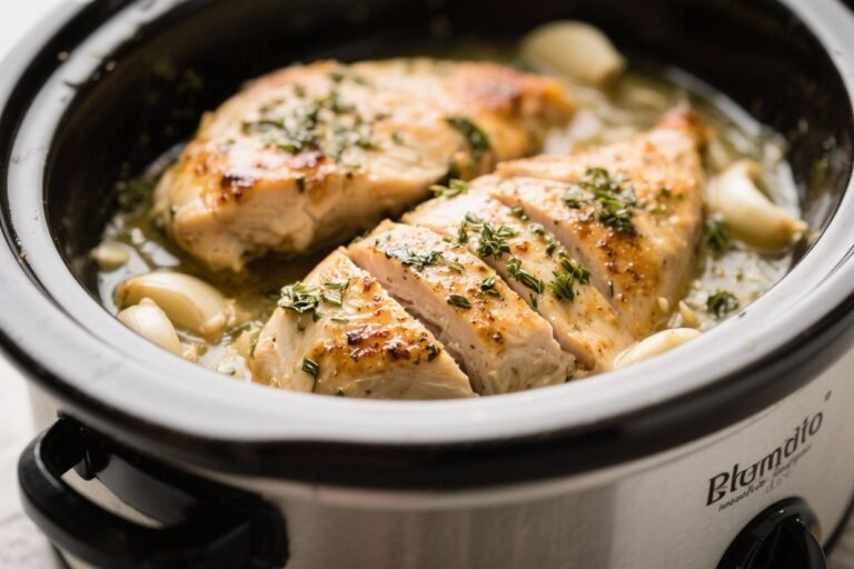 Crockpot Garlic Herb Chicken Breasts – Tender, Flavorful, and Easy