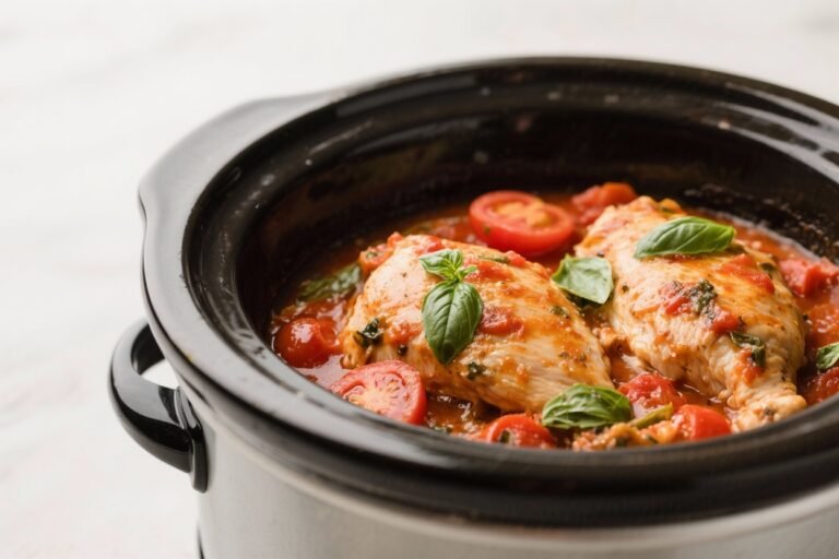 Tomato Basil Crockpot Chicken – Cozy, Comforting, And Easy