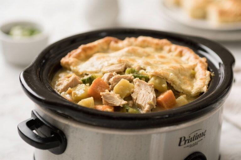 Crockpot Chicken Pot Pie Filling – Cozy, Creamy, and Easy