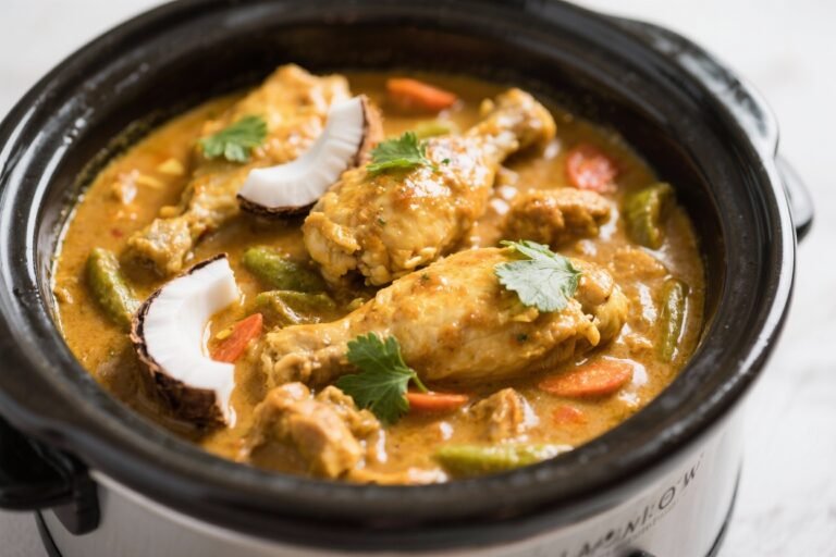 Slow Cooker Coconut Curry Chicken – A Cozy, Flavor-Packed Dinner