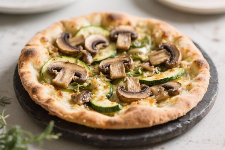 Mushroom & Zucchini Flatbread – Easy, Fresh, and Weeknight-Friendly