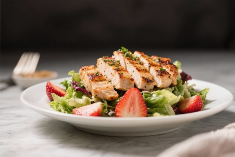 Grilled Chicken & Strawberry Salad – Fresh, Bright, and Satisfying