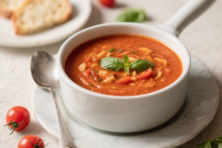 One-Pot Cozy Tomato Basil Soup – Simple, Comforting, and Quick