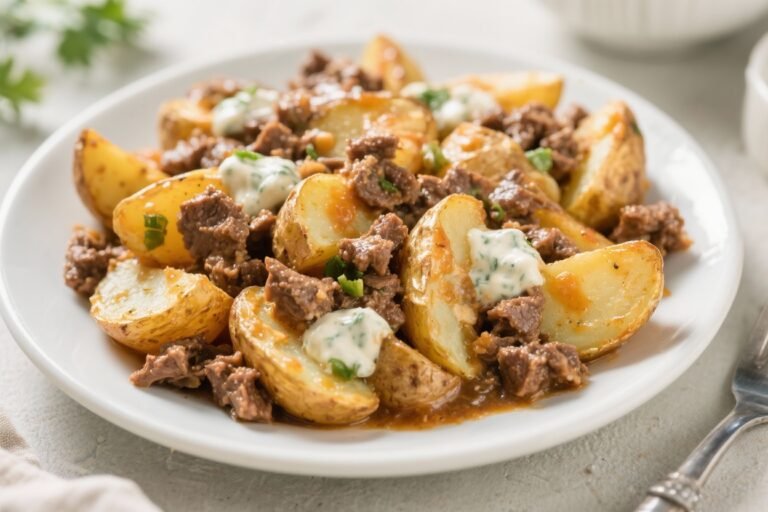 Dump-and-Go Beefy Ranch Potatoes – A Cozy, Crowd-Pleasing Skillet Meal