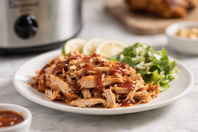 Slow Cooker BBQ Pulled Chicken – Tender, Saucy, and Easy