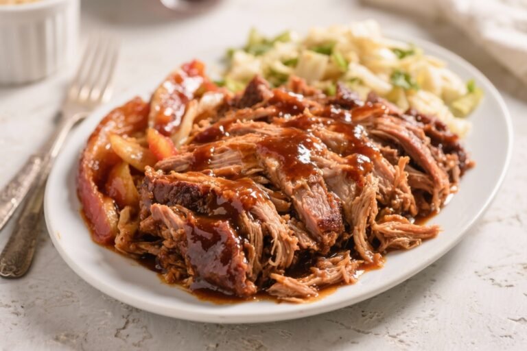 Dump-and-Go Sweet BBQ Pulled Pork – Easy, Tender, and Crowd-Pleasing