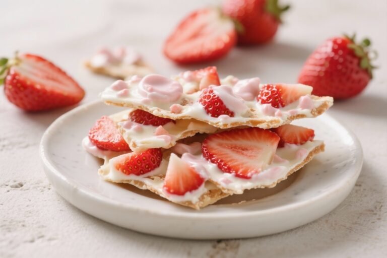 Strawberry Yogurt Bark – A Light, Crunchy Treat