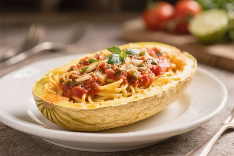 Spaghetti Squash Marinara – A Light, Comforting Weeknight Dinner