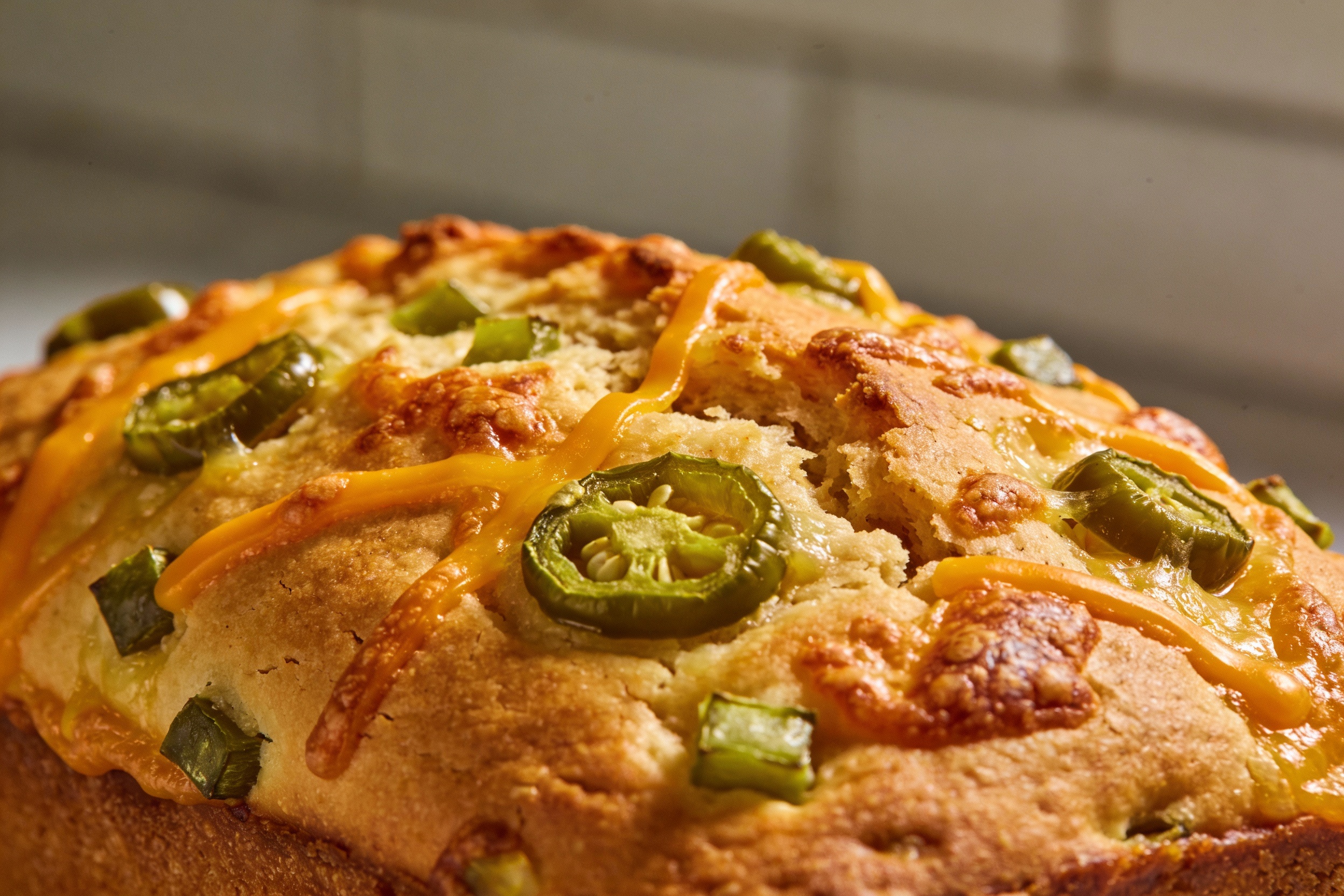 4-Ingredient Keto Jalapeño Cheddar Bread