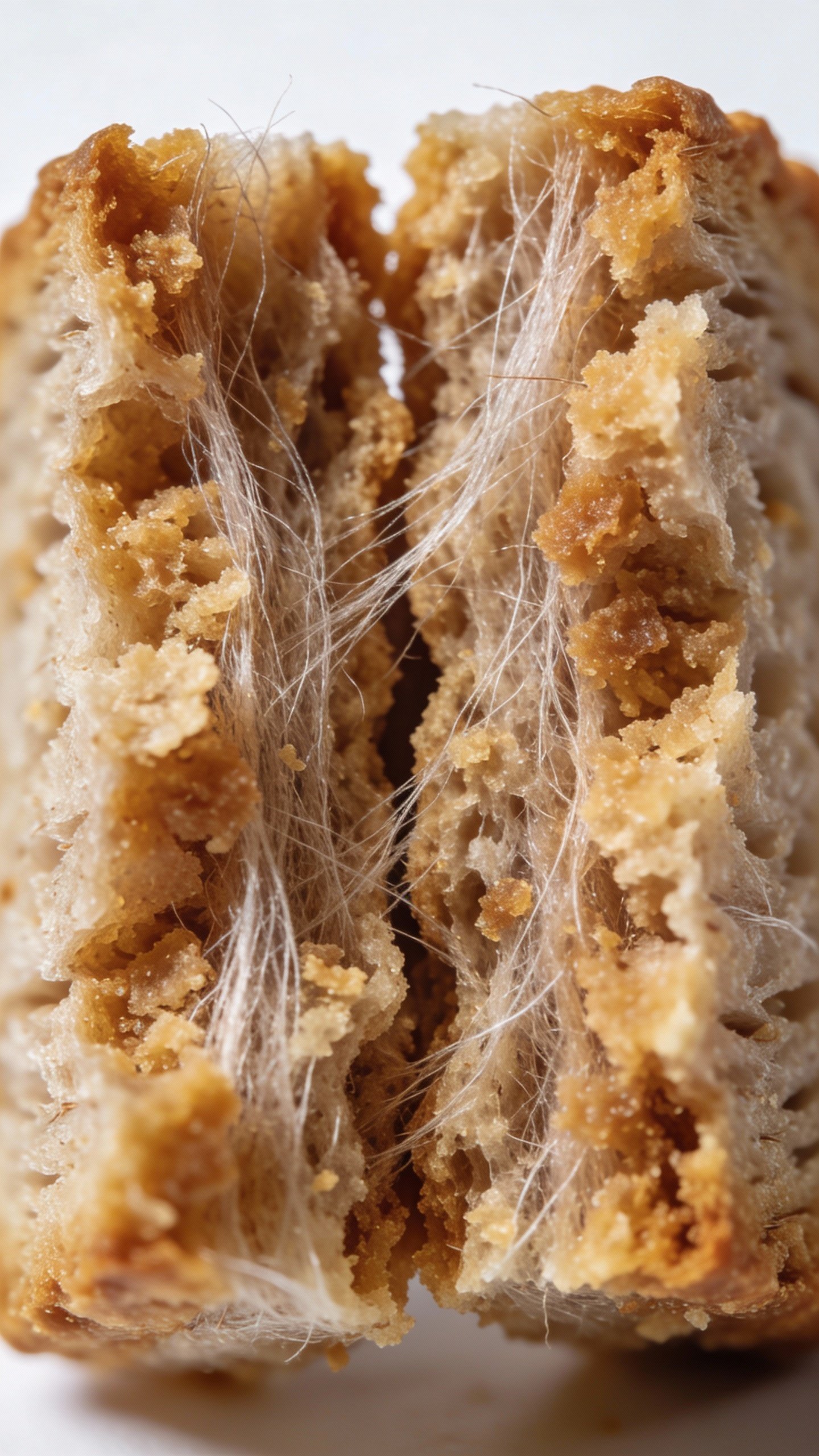 macro shot of psyllium-structured keto crumb, cross-section