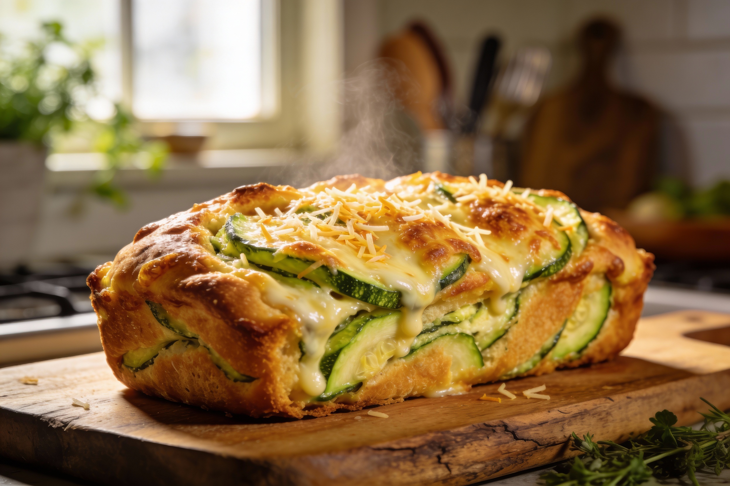 Keto Zucchini Cheese Bread