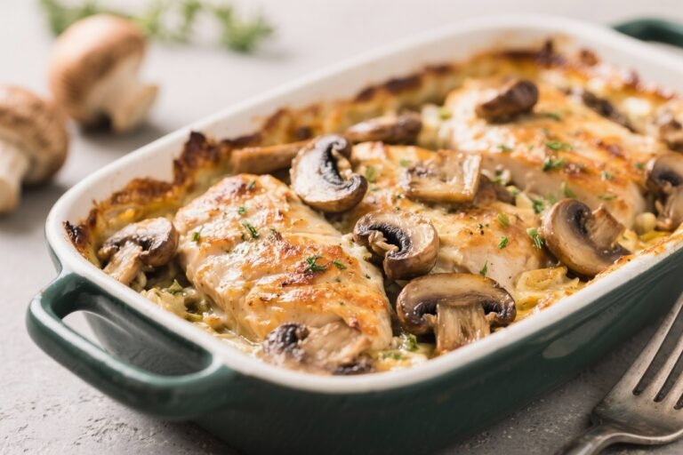 Keto Chicken & Mushroom Bake – Creamy, Comforting, and Low-Carb