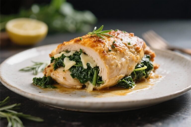 Spinach and Cheese Stuffed Chicken – A Cozy, Flavor-Packed Dinner