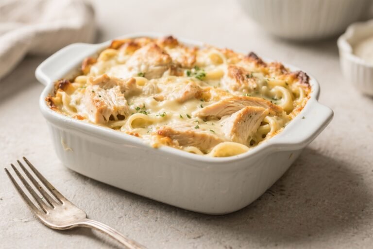 Keto Chicken Alfredo Casserole – Creamy, Comforting, and Low-Carb